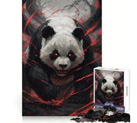 Dieu Panda en colère aux Yeux Rouges Puzzle de 1000 pièces pour Adultes Stimulation mentale Plaisir Calme Bords Lisses (38x52cm)