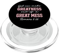 Dieu Peut Faire de la Grandeur d'un Grand désordre Romains 8:28 PopSockets PopGrip pour MagSafe