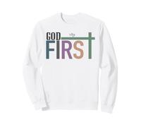 Dieu Première Foi Chrétienne Écriture Culte Croyance Sweatshirt