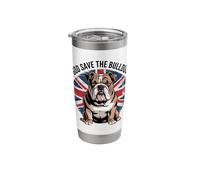 Dieu protège le bouledogue Gobelet isotherme en acier inoxydable double paroi