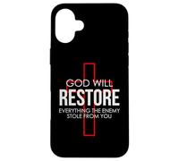 Dieu restaurera tout ce que l'ennemi vous a volé Coque pour iPhone 16 Plus