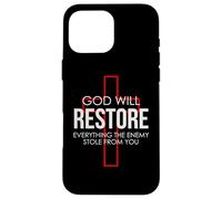 Dieu restaurera tout ce que l'ennemi vous a volé Coque pour iPhone 16 Pro Max