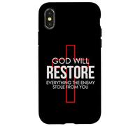 Dieu restaurera tout ce que l'ennemi vous a volé Coque pour iPhone X/XS