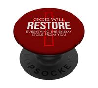 Dieu restaurera tout ce que l'ennemi vous a volé PopSockets PopGrip Adhésif