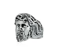 Dieu rétro artistique, avatar de Jéhovah Jésus, bague en acier titane, design tridimensionnel, bijoux haut de gamme faits à la main