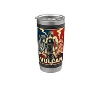 Dieu romain vulcain du feu et de la forge, héroïque Gobelet isotherme en acier inoxydable double paroi