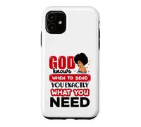 Dieu Sait Quand Vous Envoyer exactement des Femmes Noires chrétiennes Coque pour iPhone 11