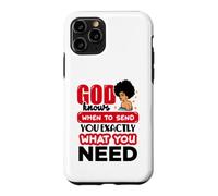 Dieu Sait Quand Vous Envoyer exactement des Femmes Noires chrétiennes Coque pour iPhone 11 Pro