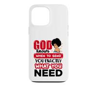 Dieu Sait Quand Vous Envoyer exactement des Femmes Noires chrétiennes Coque pour iPhone 13 Pro Max