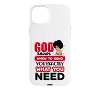 Dieu Sait Quand Vous Envoyer exactement des Femmes Noires chrétiennes Coque pour iPhone 15 Plus