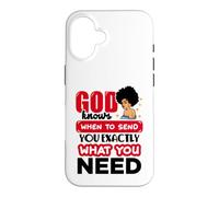 Dieu Sait Quand Vous Envoyer exactement des Femmes Noires chrétiennes Coque pour iPhone 16