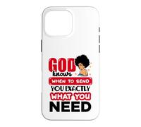 Dieu Sait Quand Vous Envoyer exactement des Femmes Noires chrétiennes Coque pour iPhone 16 Pro Max