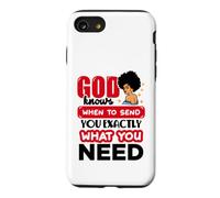 Dieu Sait Quand Vous Envoyer exactement des Femmes Noires chrétiennes Coque pour iPhone SE (2020) / 7/8