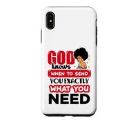 Dieu Sait Quand Vous Envoyer exactement des Femmes Noires chrétiennes Coque pour iPhone XS Max
