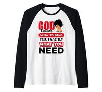 Dieu Sait Quand Vous Envoyer exactement des Femmes Noires chrétiennes Manche Raglan