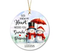 Dieu Savait Que Mon Cœur Avait Besoin De Toi Décoration De Noël À Suspendre avec Ficelle Sapin Décoration D'Ornement De Noël Céramique Christmas Hanging