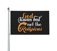 Dieu Seul Sait Mieux Que Les Religieux. Drapeau De Bienvenue Drapeaux Décoratif Uv Fade Résistant Bannière Suspendre Pour Porche Extérieure Vacances 3X5 Ft
