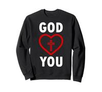 Dieu t'aime JÉSUS CHRÉTIEN Religieux Sweatshirt