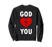 Dieu t'aime JÉSUS CHRÉTIEN Religieux Sweatshirt
