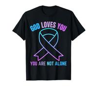 Dieu t'aime, tu n'es Pas Seul, Jésus survis à tes pensées suicidaires T-Shirt Graphique avec Valeur