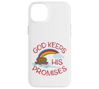 Dieu Tient Ses promesses Mignons Religieux Noahs Arche Coque pour iPhone 14 Plus