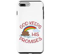 Dieu Tient Ses promesses Mignons Religieux Noahs Arche Coque pour iPhone 7 Plus/8 Plus