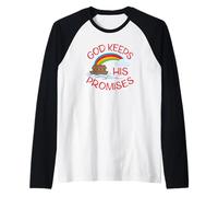 Dieu Tient Ses promesses Mignons Religieux Noahs Arche Manche Raglan