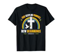 Dieu Tient Ses promesses, Nouveaux départs, Foi, Croix T-Shirt