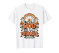 Dieu Tient Ses promesses : Une Foi chrétienne Florale Arc-en-Ciel T-Shirt