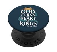 Dieu transforme Le cœur des Rois (Prov 21:1) PopSockets PopGrip Adhésif