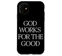 Dieu Travaille pour Le Bon chrétien Jésus Faith Écriture Coque pour iPhone 11