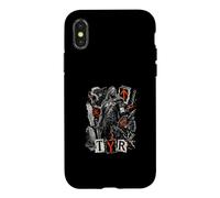 Dieu Viking TYR Battle Warrior Wolves Runes Coque pour iPhone X/XS
