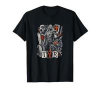 Dieu Viking TYR Battle Warrior Wolves Runes T-Shirt