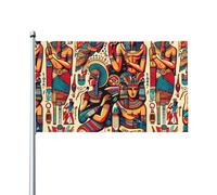 Dieux Colorés De L'Égypte Drapeaux De Jardin Colorée Drapeau De Jardin Durable Garden Flag Décoration Pour Porche Extérieure Balcon 90X152Cm
