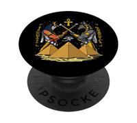 Dieux égyptiens Anubis Horus Ra Ancienne Mythologie Ankh PopSockets PopGrip Adhésif