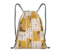 Dieux égyptiens personnalisés et hiéroglyphes Cordon Sac à Dos Sacs Hommes Femmes Léger Gym Sports Sac à Dos Sacs pour Voyager