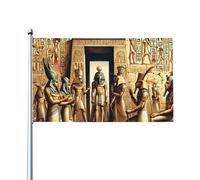 Dieux Égyptiens Pharaons Drapeau De Jardin Drôle Drapeaux De Jardin Durable Bannière Décoration Pour Porche Patio Extérieure 90X152Cm