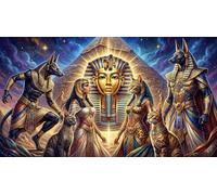 Dieux et Pharaons Égyptiens en en Puzzle en Bois 1000 Pièces, Jeu de Table