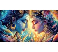 Dieux Indiens Puzzle 1000 pièces Papier recyclé Extremement Difficile Jeu éducatif détente pour Adultes 38x26cm/1000pcs