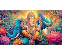 Dieux Indiens Puzzle pour Toute la Famille Cadeau pour Femmes et Hommes 1000 pièces Papier recyclé Jeu Familial Amusant & Stimulant Jeux éducatifs 38x52cm/1000pcs