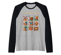 Dieux mayas Symboles Anciens Aztèques Mexicain Manche Raglan