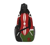 DIEzig Africa In Profile Kenya Sac à bandoulière en diagonale pour homme et femme Sac à bandoulière pour voyage randonnée, Noir , Taille unique