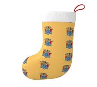 DIEzig Bas de Noël avec bordure en flanelle, manchette en peluche pour sapin de Noël et cheminée