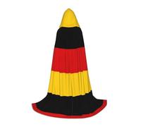 DIEzig Cape à capuche avec drapeau de l'Allemagne - Pour adolescents - Gothique - Fantaisie médiévale - Cosplay - Longue cape