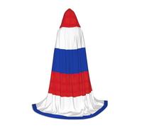 DIEzig Cape à capuche avec drapeau russe pour adolescents gothique fantaisie médiévale Cosplay longue cape