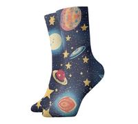 DIEzig Chaussettes légères et respirantes pour activités de plein air Motif univers ciel étoilé