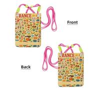 DIEzig Étui de téléphone à bandoulière avec impression artistique et culture, pour adulte, sac à bandoulière avec bandoulière amovible, Fuchsia, Taille unique