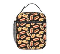 DIEzig Fun Food Hot Dogs Sac isotherme portable pour le stockage des repas et le transport