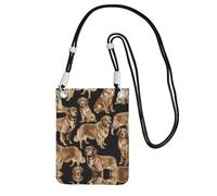 DIEzig Golden Retrievers Étui à bandoulière pour téléphone portable pour adulte avec bandoulière amovible, Noir , Taille unique