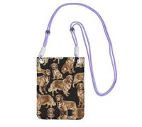 DIEzig Golden Retrievers Étui à bandoulière pour téléphone portable pour adulte avec bandoulière amovible, violet, Taille unique